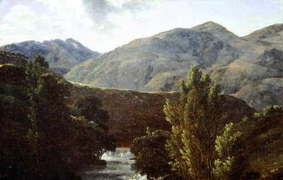 Poslední kaskáda ostrova Sora, při pohledu z Louinu (olej na papíře) od Jean Joseph Xavier Bidauld