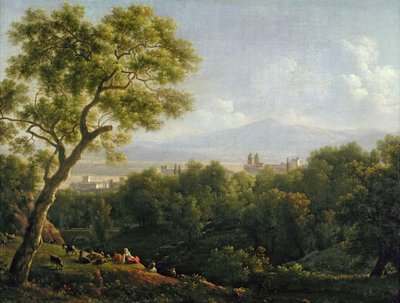 Pohled na Frascati (olej na plátně) od Jean Joseph Xavier Bidauld