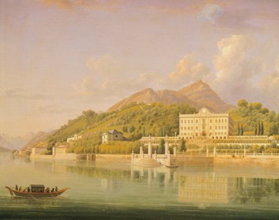 Villa Carlotta Tremezzossa Comojärven rannalla, kirjoittanut Jean-Joseph-Xavier Bidauld (1758-1846), Italia od Jean Joseph Xavier Bidauld