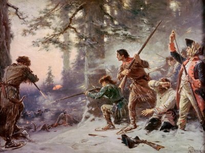 Bitva na sněžnicích 1757 od Jean Leon Gerome
