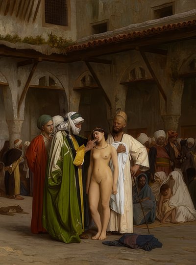 Trh s otroky. Asi 1867 od Jean Leon Gerome