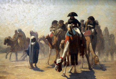 „Generál Bonaparte se svým vojenským štábem v Egyptě“, 1863 od Jean Leon Gerome
