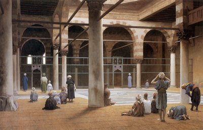 Interieur de mosquee en 1870 par Jean Leon Gerome pamětní umělecká galerie na univerzitě v Rochesteru od Jean Leon Gerome