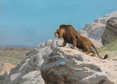Lev na hlídce od Jean Leon Gerome