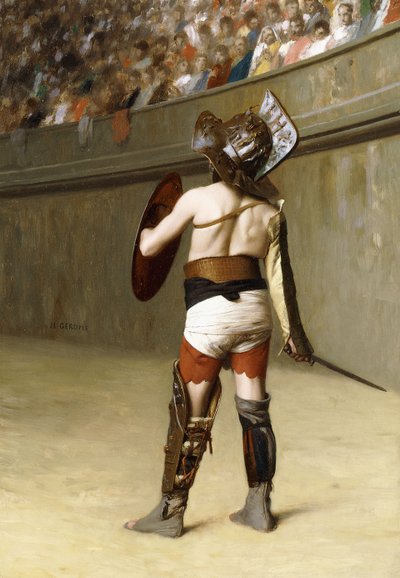 Mirmillon - Galský gladiátor, od Jean Leon Gerome