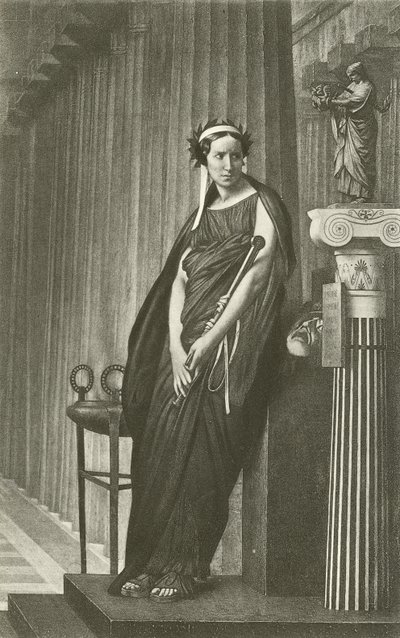 Rachel jako múza řecké tragédie (hlubotisk) od Jean Leon Gerome
