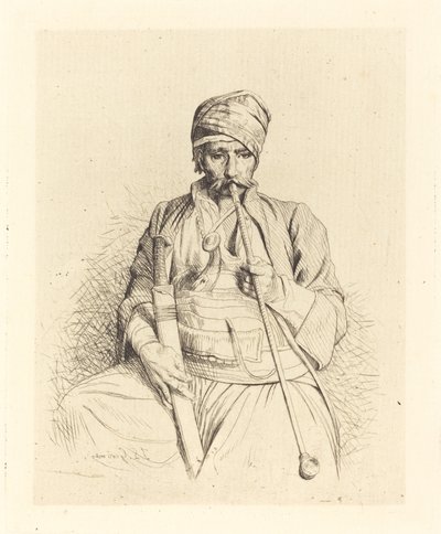 Sedící Arab s Pipe od Jean Leon Gerome