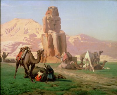 Memnonův kolos, 1857 od Jean Leon Gerome
