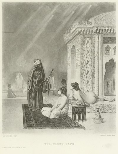 Koupel v harému (rytina) od Jean Leon Gerome