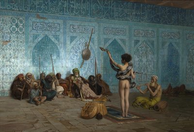 Zaklínač hadů, kolem roku 1879 od Jean Leon Gerome