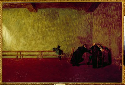 Spiklenci. Soukromé setkání tří mužů připravujících spiknutí. Obraz Jean Leon Gerome (1824-1904) od Jean Leon Gerome