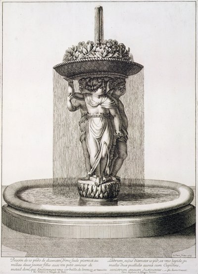 Design pro fontánu, 1673 od Jean Lepautre