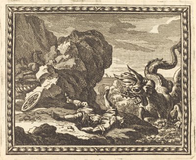 Hippolytus a mořská příšera od Jean Lepautre