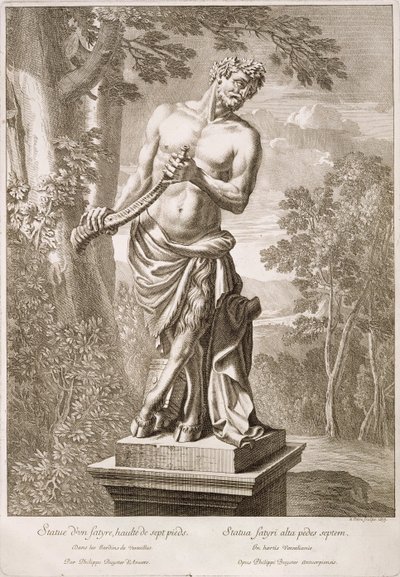 Stav satyra od Philipa de Buystera ve Versailles, 1675 od Jean Lepautre