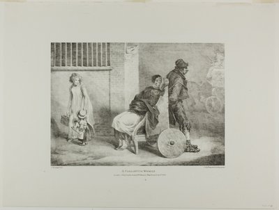 Paraleytická žena, deska č. 9 z knihy Různé náměty kreslené ze života a na kameni (The English Suite) od Jean Louis André Théodore Géricault