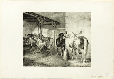 Obchod s kovářskými potřebami od Jean Louis André Théodore Géricault
