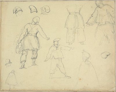 Náčrtky: Chlapec ze stáje nesoucí vědro od Jean Louis André Théodore Géricault