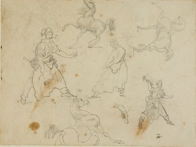 Studie o kovářích a koních od Jean Louis André Théodore Géricault