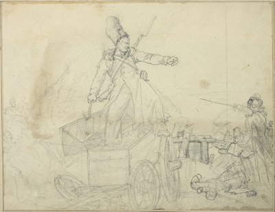 Studie pro dělostřelecký keson od Jean Louis André Théodore Géricault