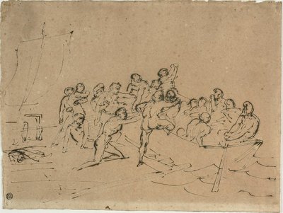 Záchrana trosečníků z voru Medúzy od Jean Louis André Théodore Géricault