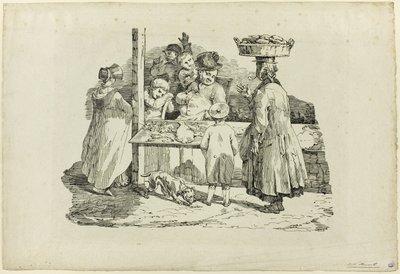 Spící obchodník s rybami od Jean Louis André Théodore Géricault