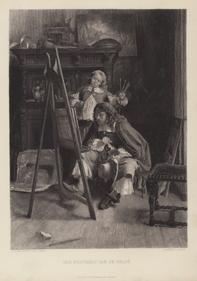 Bratři Van de Velde (rytina) od Jean Louis Ernest (after) Meissonier