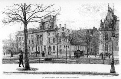 Dům v Paříži, z Boulevard Malesherbes, c1880-1882. od Jean Louis Ernest Meissonier