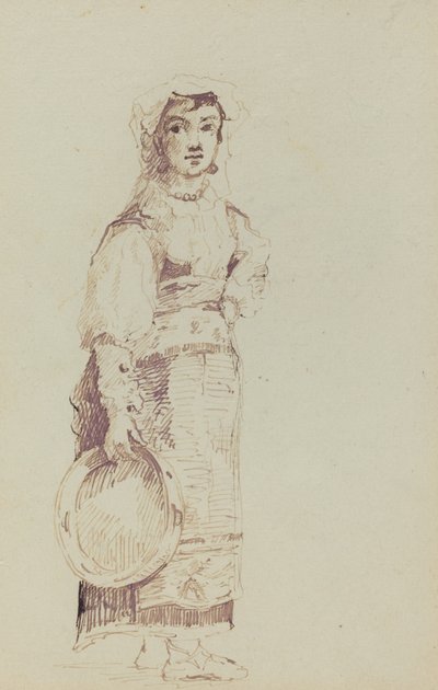 Žena s tamburínou (verze) od Jean Louis Ernest Meissonier