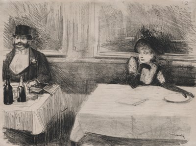 V restauraci. od Jean Louis Forain
