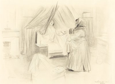 Snídaně (horizontální talíř) od Jean Louis Forain