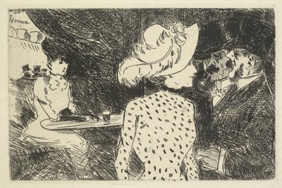 Kavárna scéna (popisná) od Jean Louis Forain