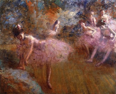 Tanečníci v růžovém; Tanečníci v Rose, kolem roku 1905 od Jean Louis Forain