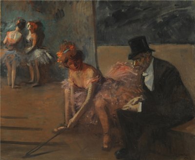 Tanečník a obdivovatel za pódiem. od Jean Louis Forain
