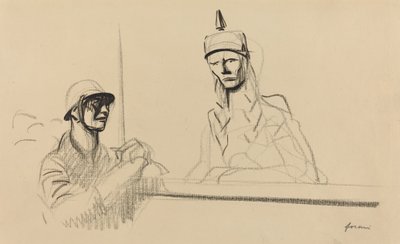 Francouzský voják oslovující Germanii, c. 19141919. od Jean Louis Forain