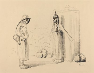 Skrývání Louise, c. 19141919. od Jean Louis Forain