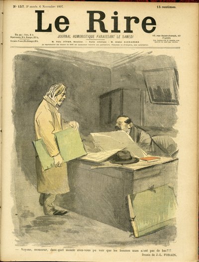 Ilustrace Jean-Louis Forain (1852-1931) pro obálku Le Rire od Jean Louis Forain