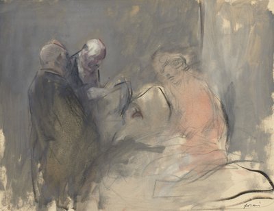 In the Hospital recto Sketch for In the Hospital verso, čtvrté čtvrtletí 1800 nebo první třetina 1900 od Jean Louis Forain