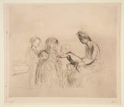 Madonna a děti od Jean Louis Forain