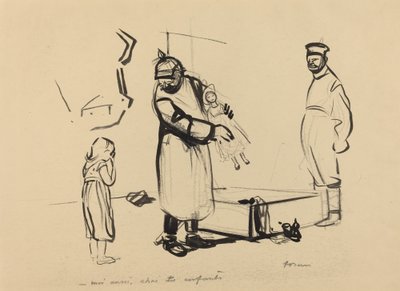 Nach Paříž. -já taky, dětský chai, c. 19141919. od Jean Louis Forain