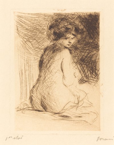 Nahá žena při pohledu zezadu od Jean Louis Forain