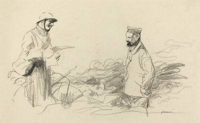 Poilu Acknowlegging German Soldier, pravděpodobně 1918. od Jean Louis Forain