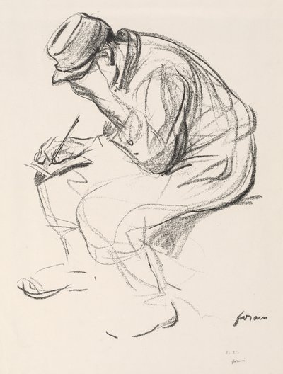 Válečný zajatec, psaní dopisu od Jean Louis Forain