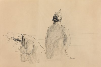 Pruský voják a civilisté, c. 1919. od Jean Louis Forain
