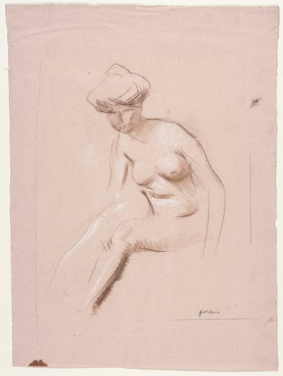 Sedící nahá od Jean Louis Forain