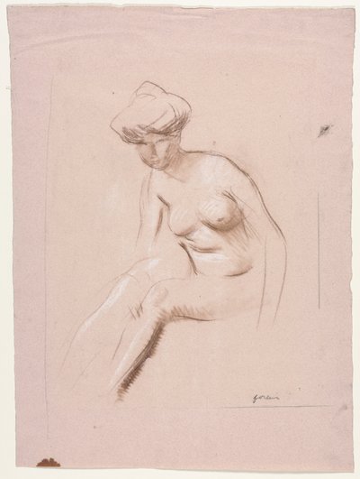 Sedící Nude, čtvrtá čtvrtina 19. století nebo první třetina 1900. od Jean Louis Forain