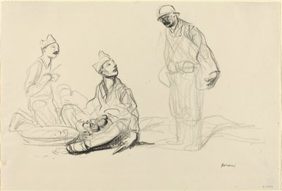 Vojáci připravují jídlo od Jean Louis Forain