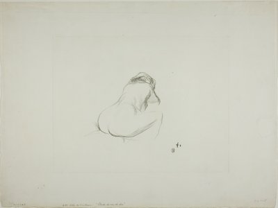 Studie nahé ženy zezadu od Jean Louis Forain