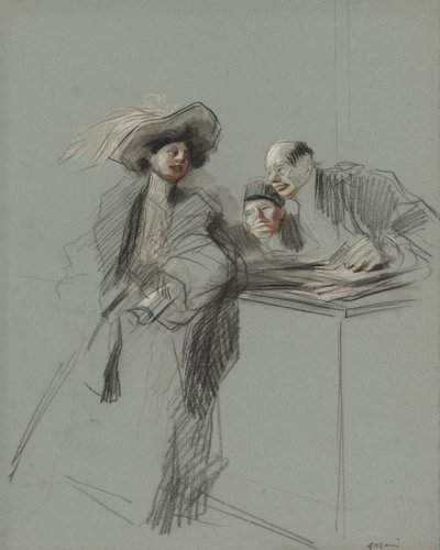 Klient, čtvrté čtvrtletí 1800 nebo první třetina 1900. od Jean Louis Forain