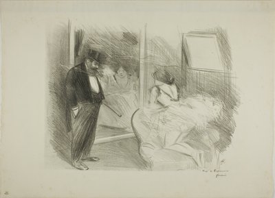 Šatna tanečnice, první deska od Jean Louis Forain
