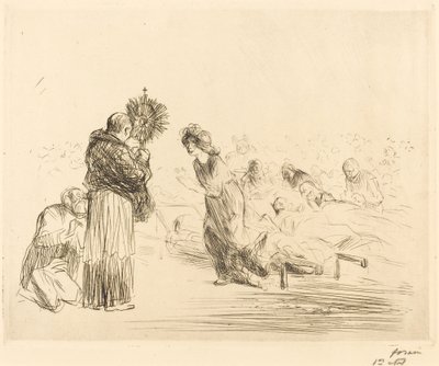 Zázrak před Nejsvětější svátostí (čtvrtá deska) od Jean Louis Forain